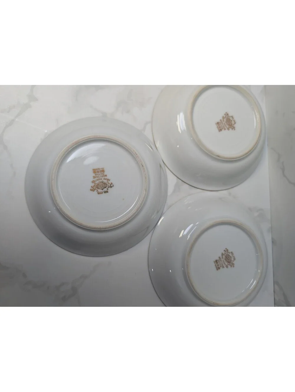Noritake Christmas Ball No. 175 Fruit Bowls Set of 5 Hand Painted Japan